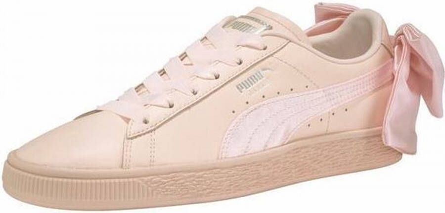 PUMA Basket Bow Wn's Pearl-Pearl Parel Roze Dames Vrouwen Sneaker Strikversiering