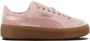 PUMA Basket Platform Roze Fluwelen Sneakers - Thumbnail 1