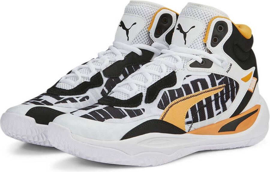 PUMA Playmaker Pro Mid Bl Basketbal Schoenen White Clem Unisex