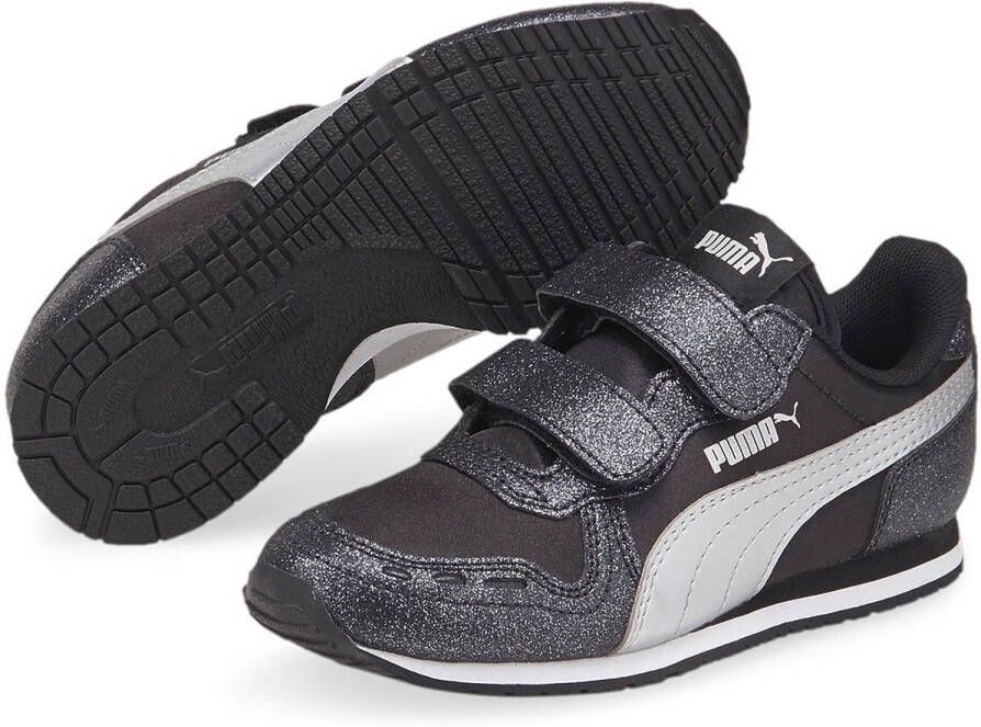 PUMA Cabana Racer Glitz V PS kindersneakerschoenen meisjes zwart