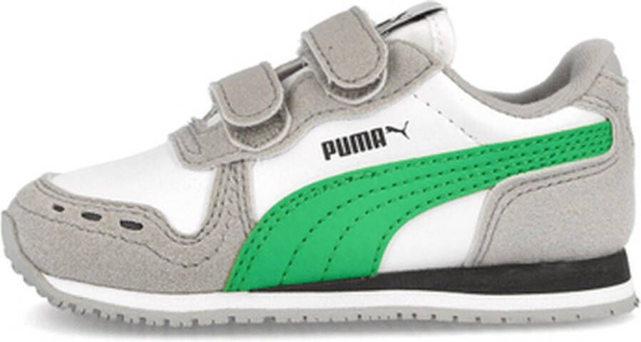 PUMA cabana racer sl v infant baby sneaker wit groen