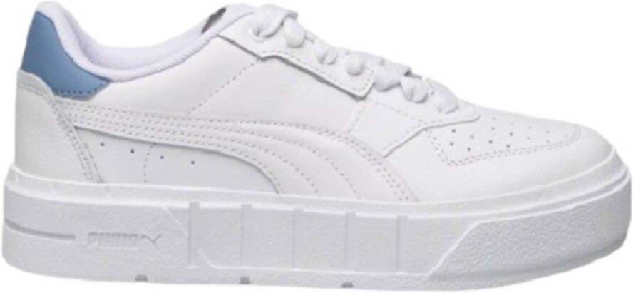 PUMA Cali Lth dames sneakers schoenen wit lichtblauw zomer