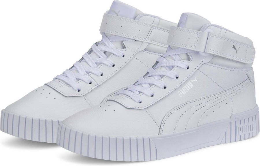 PUMA Carina 2.0 Mid hoge dames sneakers Wit Uitneembare zool