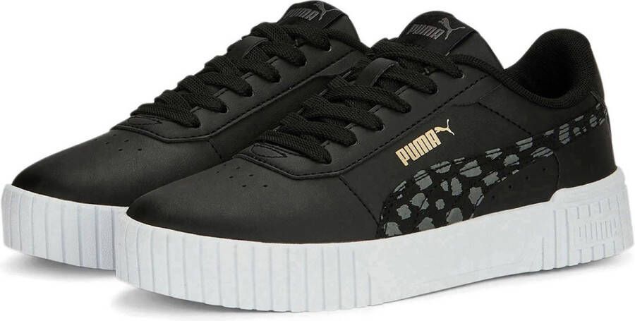 Puma Carina 2.0 Animal sneakers zwart grijs Meisjes Imitatieleer Dierenprint 38