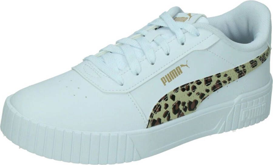 Puma Carina 2.0 Animal sneakers wit beige bruin Meisjes Imitatieleer Dierenprint 35.5 - Foto 2