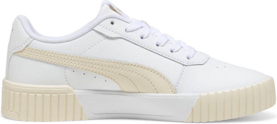 PUMA Carina 2.0 Dames Sneakers White-Sugared Almond- Gold
