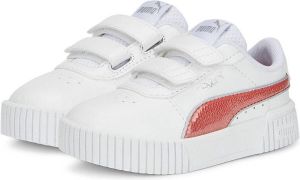 PUMA Carina 2.0 Glitzy V Babyschoenen White Salmon Silver Kinderen