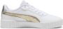 PUMA Carina 2.0 Metallic Shine Dames Sneakers White- Gold- Silver - Thumbnail 2