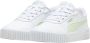 Puma Carina 2.0 sneakers wit lichtgroen Imitatieleer Effen 28 - Thumbnail 2
