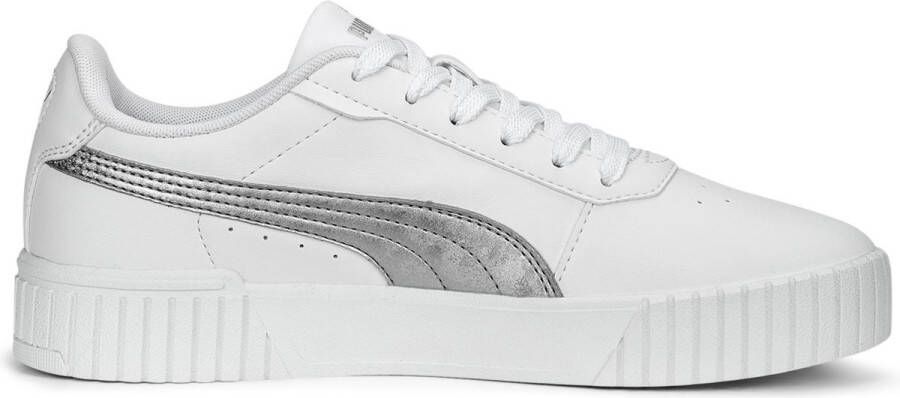 PUMA Carina 2.0 Space Met Dames Sneakers White MatteSilver Silver