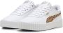 PUMA Carina 3.0 Animal Jr Sneakers White-Light Sand- Gold - Thumbnail 2
