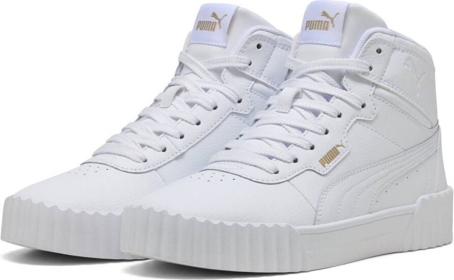 PUMA Carina 3.0 Mid Dames Sneakers White- Gold