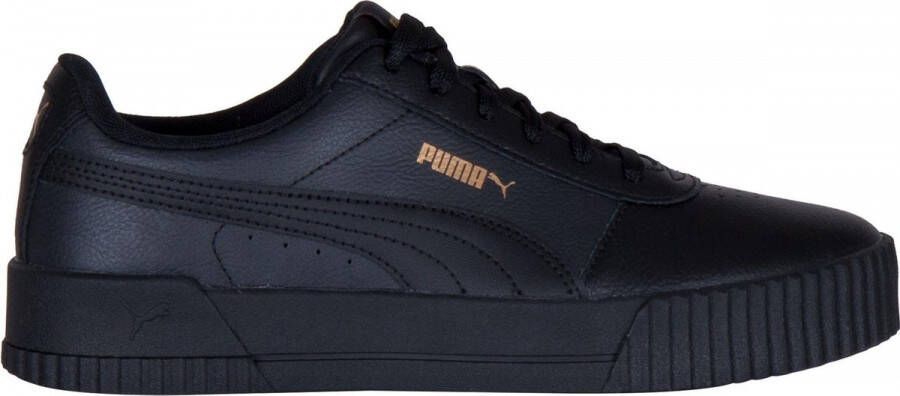 PUMA Carina L Dames Sneakers Black- Black- Team Gold