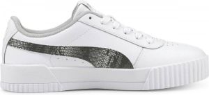 PUMA Carina L Snake FS Dames Sneakers White-Gray Violet- Silver