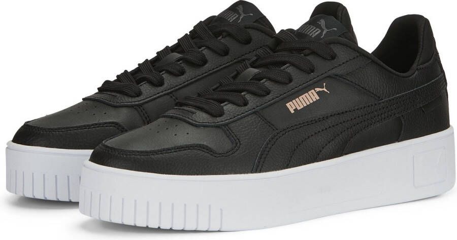 PUMA Carina Street Dames Sneakers Black- Black-Rose Gold- White