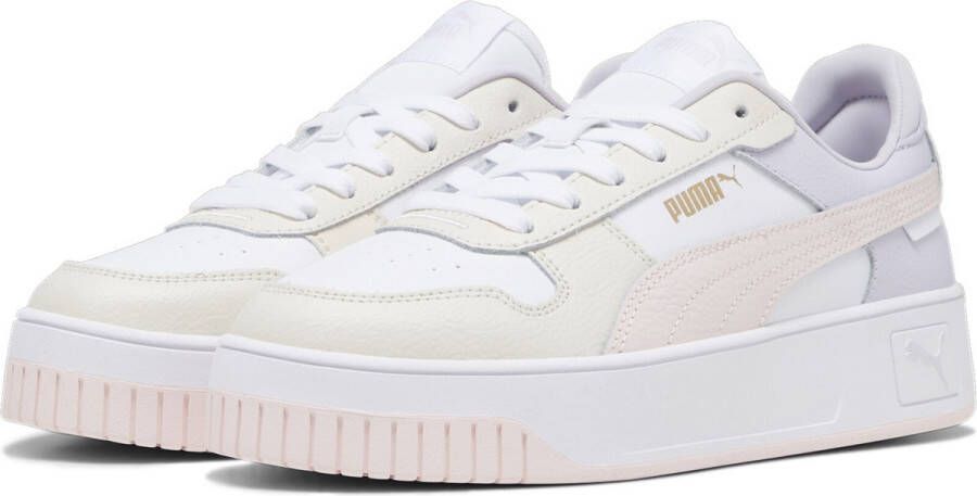 PUMA Sneakers laag 'Carina Street' pasteelgeel pastellila pastelroze wit