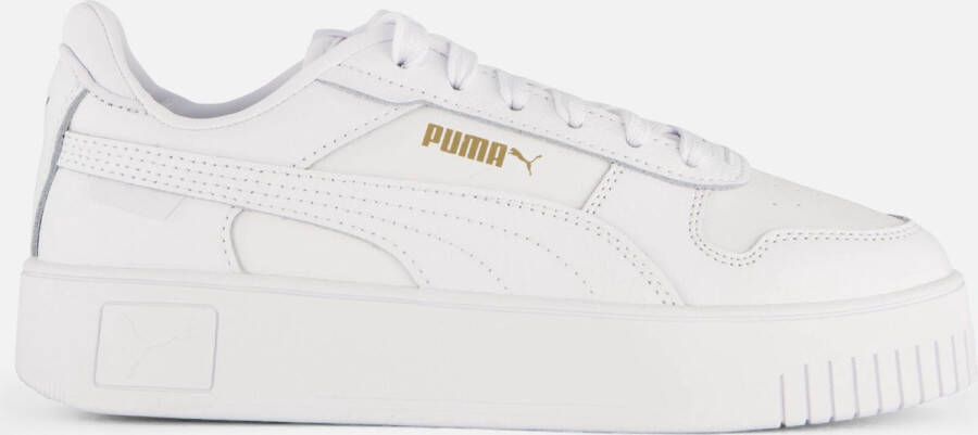 Puma Carina Street leren sneakers wit goud Meisjes Leer Meerkleurig 35.5 - Foto 2