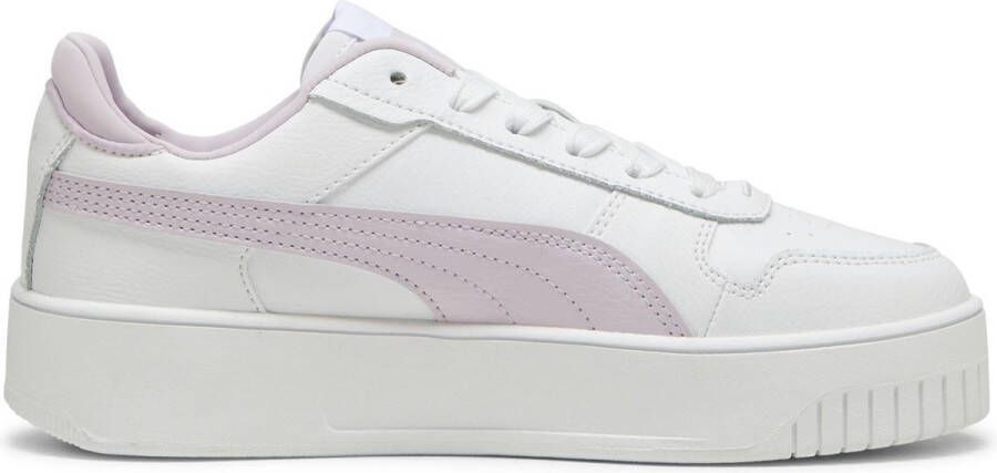 Puma Carina Street leren sneakers wit lila Meisjes Leer Meerkleurig 35.5 - Foto 2