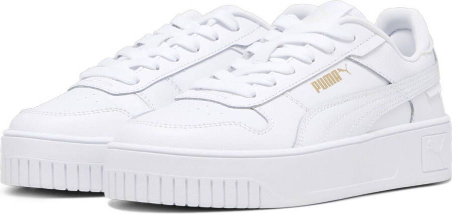 Puma Carina Street leren sneakers wit goud Meisjes Leer Meerkleurig 35.5 - Foto 2