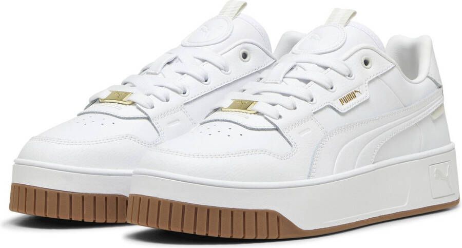 PUMA Carina Street Lux Dames Sneakers White- Gold
