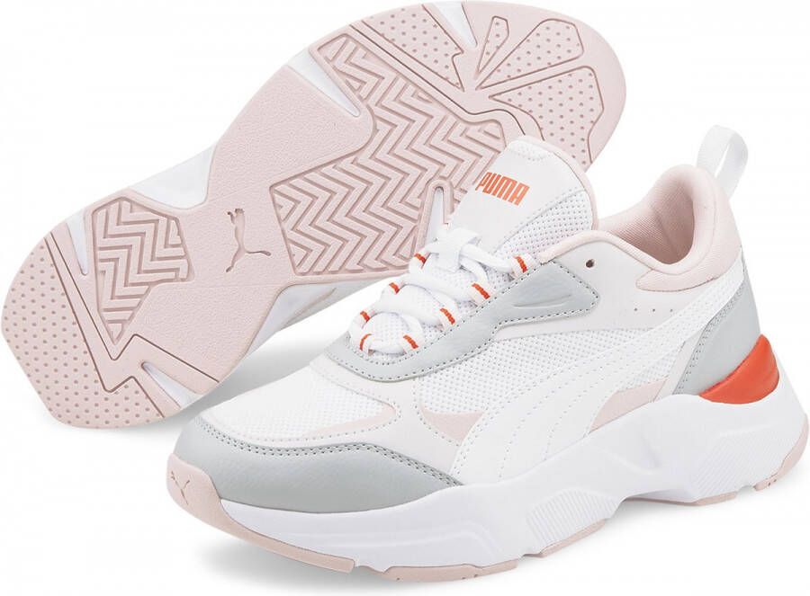 PUMA Cassia Dames Sneakers Harbor Mist White Chalk Pink