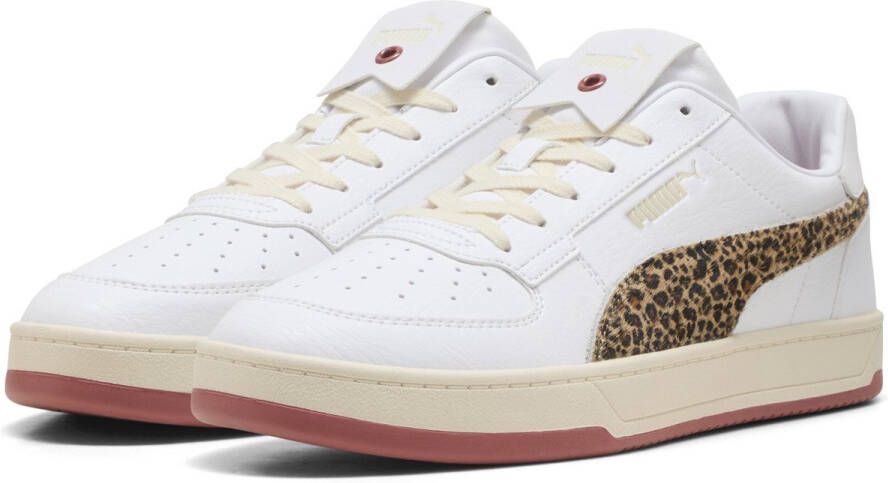 PUMA Caven 2.0 Animal Flair Dames Sneakers White-Toasted Almond-Exotic Red