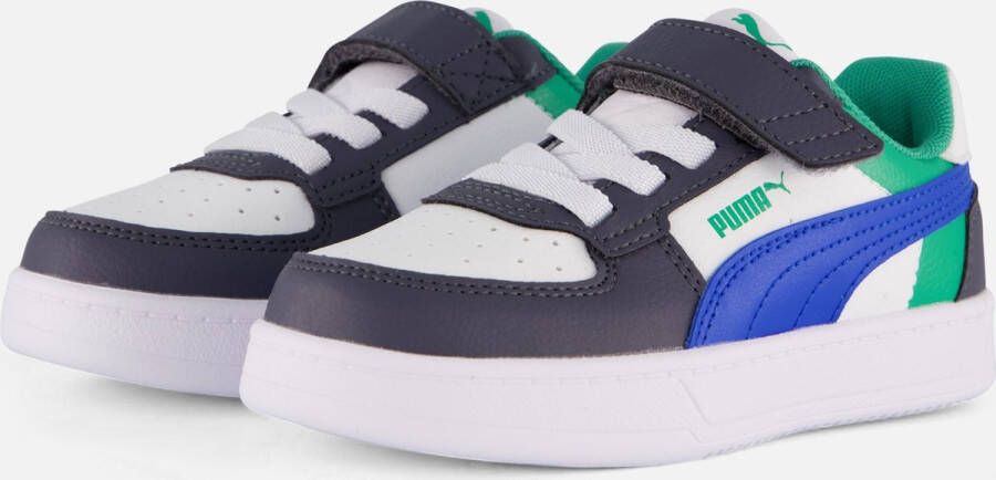 Puma Caven 2.0 Block sneakers wit kobaltblauw grijs Jongens Meisjes Imitatieleer 35 - Foto 2