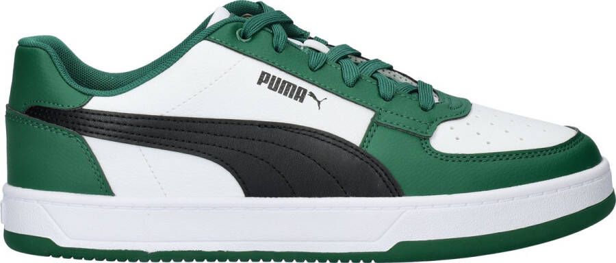 Puma Comfortabele Herensneaker met Groene Details White Heren