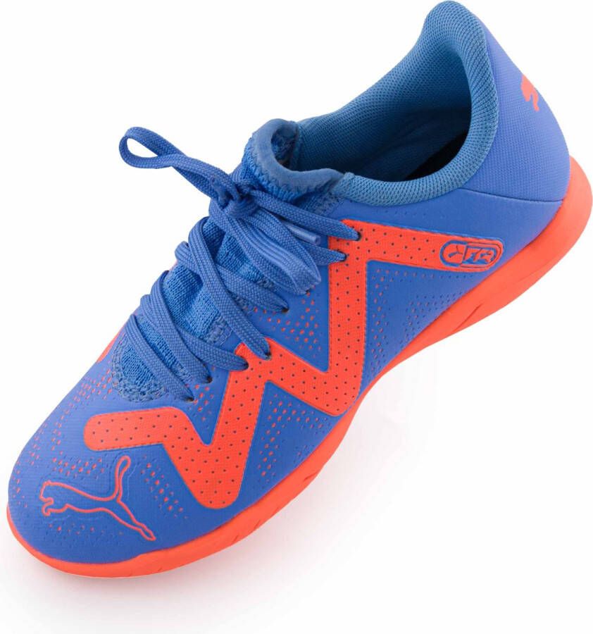 PUMA Future Play Zaalvoetbalschoenen (IN) Kids Blauw Oranje Wit - Foto 2