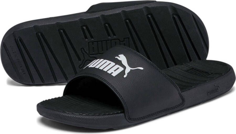 PUMA Cool Cat Badslippers Slippers Zwart Wit