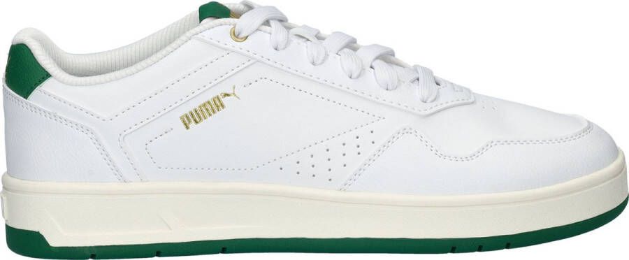 Puma Klassieke Court Sneaker met Groene en Gouden Accenten White Heren - Foto 1