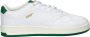 Puma Klassieke Court Sneaker met Groene en Gouden Accenten White Heren - Thumbnail 1
