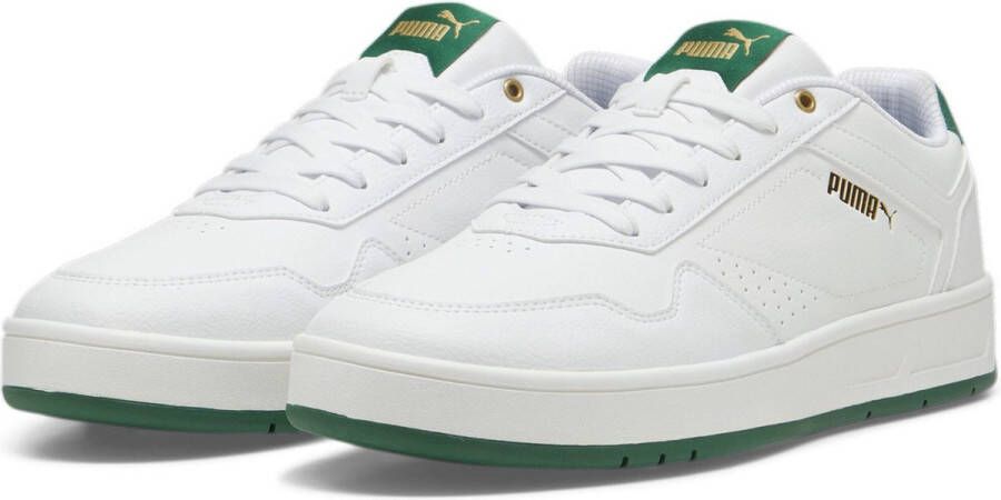Puma Klassieke Court Sneaker met Groene en Gouden Accenten White - Foto 2