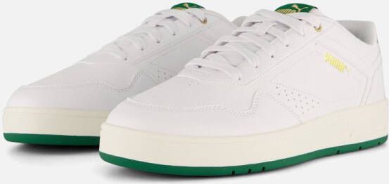 Puma Klassieke Court Sneaker met Groene en Gouden Accenten White Heren - Foto 5