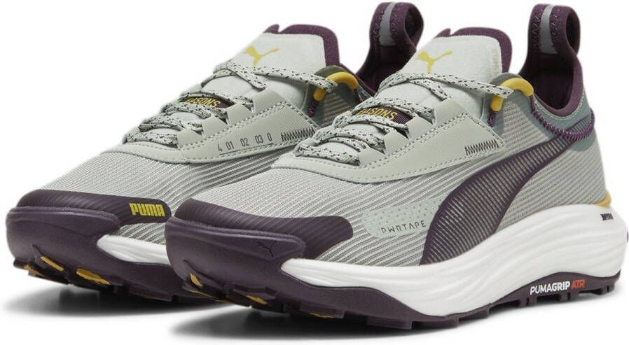 PUMA Damen Laufschuhe Low Voyage Nitro 3 Tech Wns 379618 Green Fog-Midnight Plum-Golden Fog