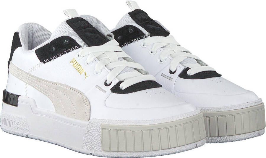 PUMA Cali Mix Lage sneakers Leren Dames Wit - Schoenen.nl