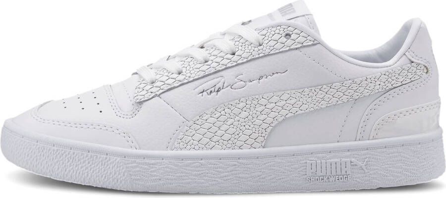 Puma Ralph Sampson Lo Snake leren sneakers wit zilver