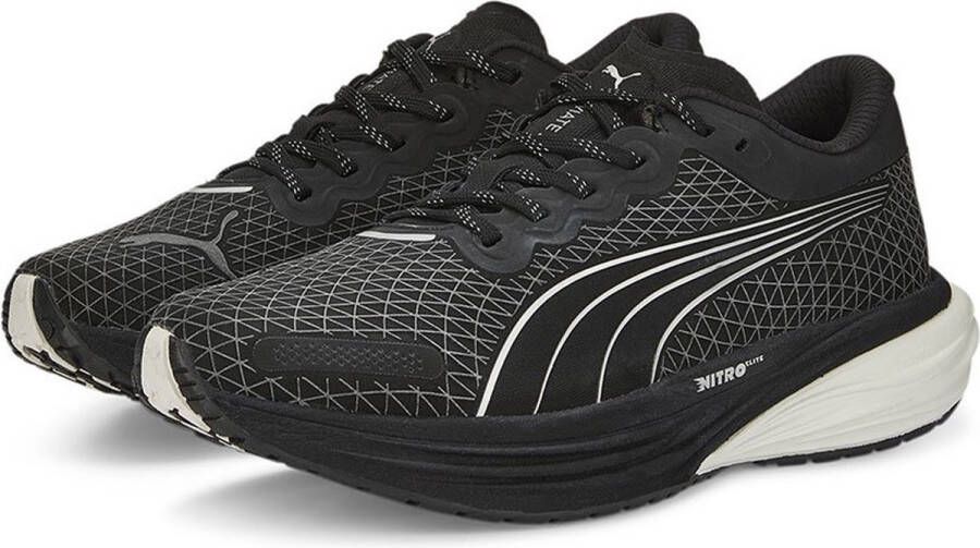 PUMA Deviate Nitro 2 WTR Hardloopschoenen Black Metallic Silver Dames