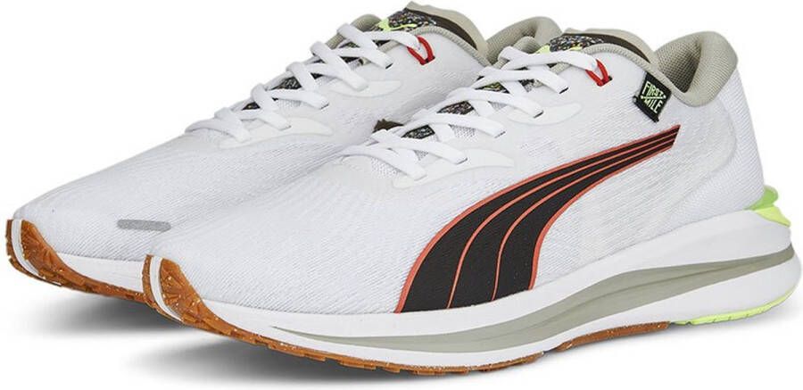 PUMA Electrify Nitro 2 FM Hardloopschoenen White Black Firelight Heren