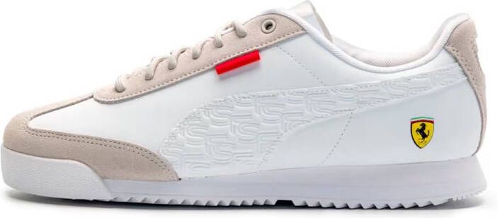 PUMA Ferrari Roma Via White Grey Leren Suede Sneakers Heren