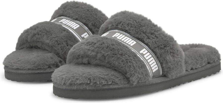 PUMA Fluff slippers Grijs
