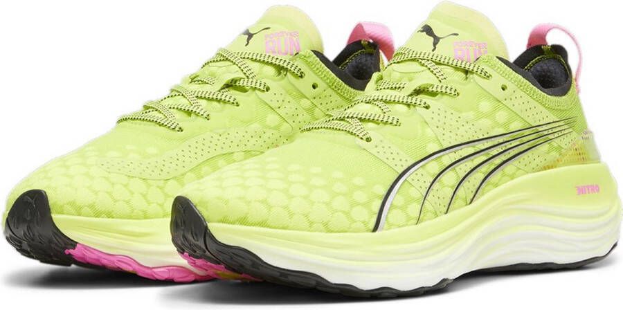 PUMA Foreverrun Nitro Psychedelic Rush Hardloopschoenen Geel 1 2 Vrouw