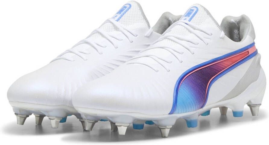 PUMA Fußballschuhe Low King Ultimate MxSG 107866 White-Bluemazing-Flat Light Gray-Sunset Glow