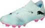 PUMA Future 7 Match Gras Kunstgras Voetbalschoenen (MG) Wit Roze Zwart - Thumbnail 6