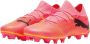 PUMA Future 7 Match Gras Kunstgras Voetbalschoenen (MG) Roze Zwart Oranje - Thumbnail 9