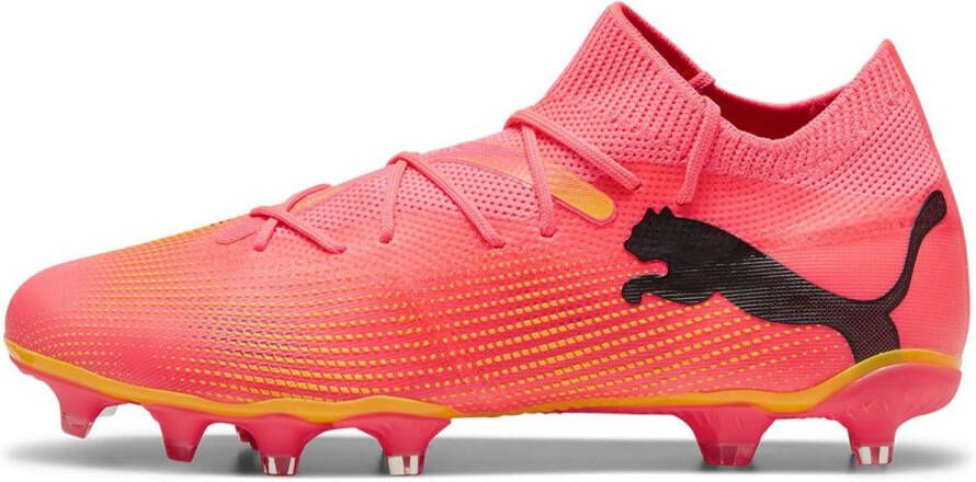 PUMA Future 7 Match Gras Kunstgras Voetbalschoenen (MG) Roze Zwart Oranje