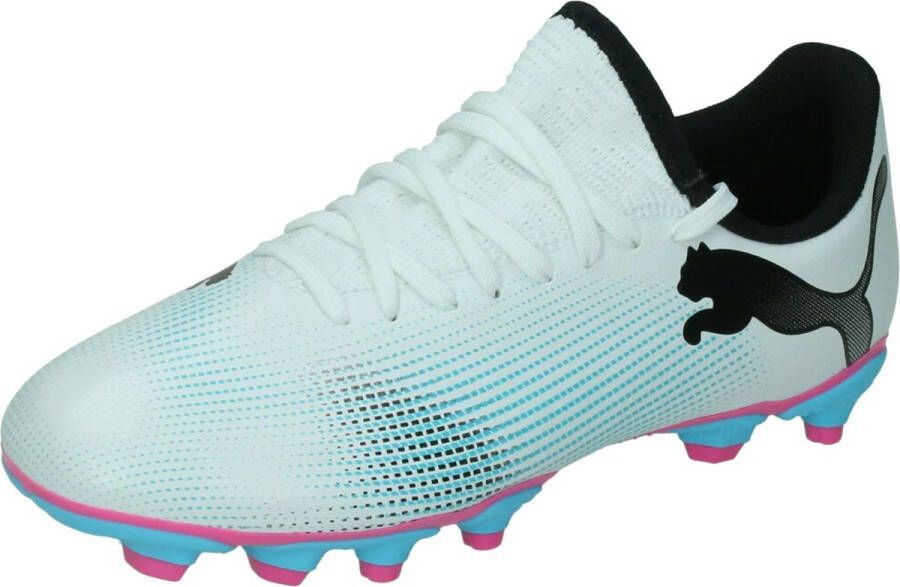 PUMA FUTURE 7 PLAY FG AG Jr FALSE Sportschoenen White- Black-Poison Pink