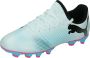 Puma Future 7 Play FG AG Junior voetbalschoenen wit roze blauw Imitatieleer 28 - Thumbnail 9
