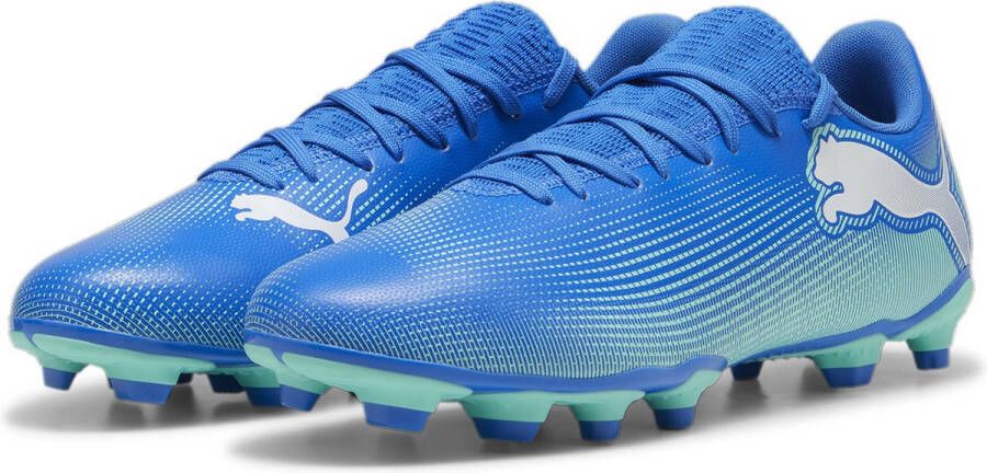 PUMA FUTURE 7 PLAY FG AG Unisex Sportschoenen Hyperlink Blue-Mint- White