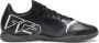 PUMA Future 7 Play Zaalvoetbalschoenen (IN) Zwart Wit Donkergrijs - Thumbnail 2